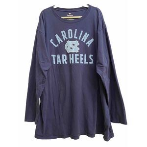 Fanatics Carolina Tar Heels 3XLT Navy Long Sleeve Tshirt Big Front‎ Hit